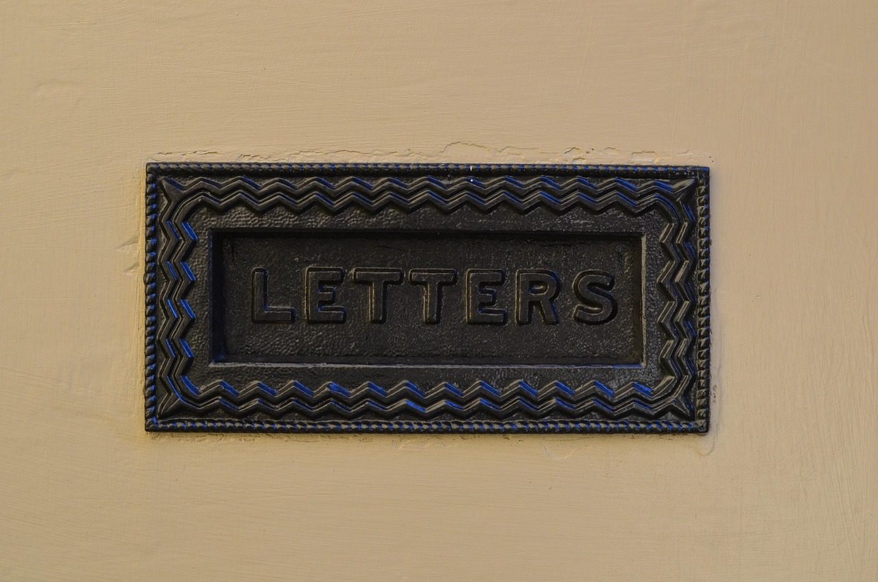 A residential metal mailbox