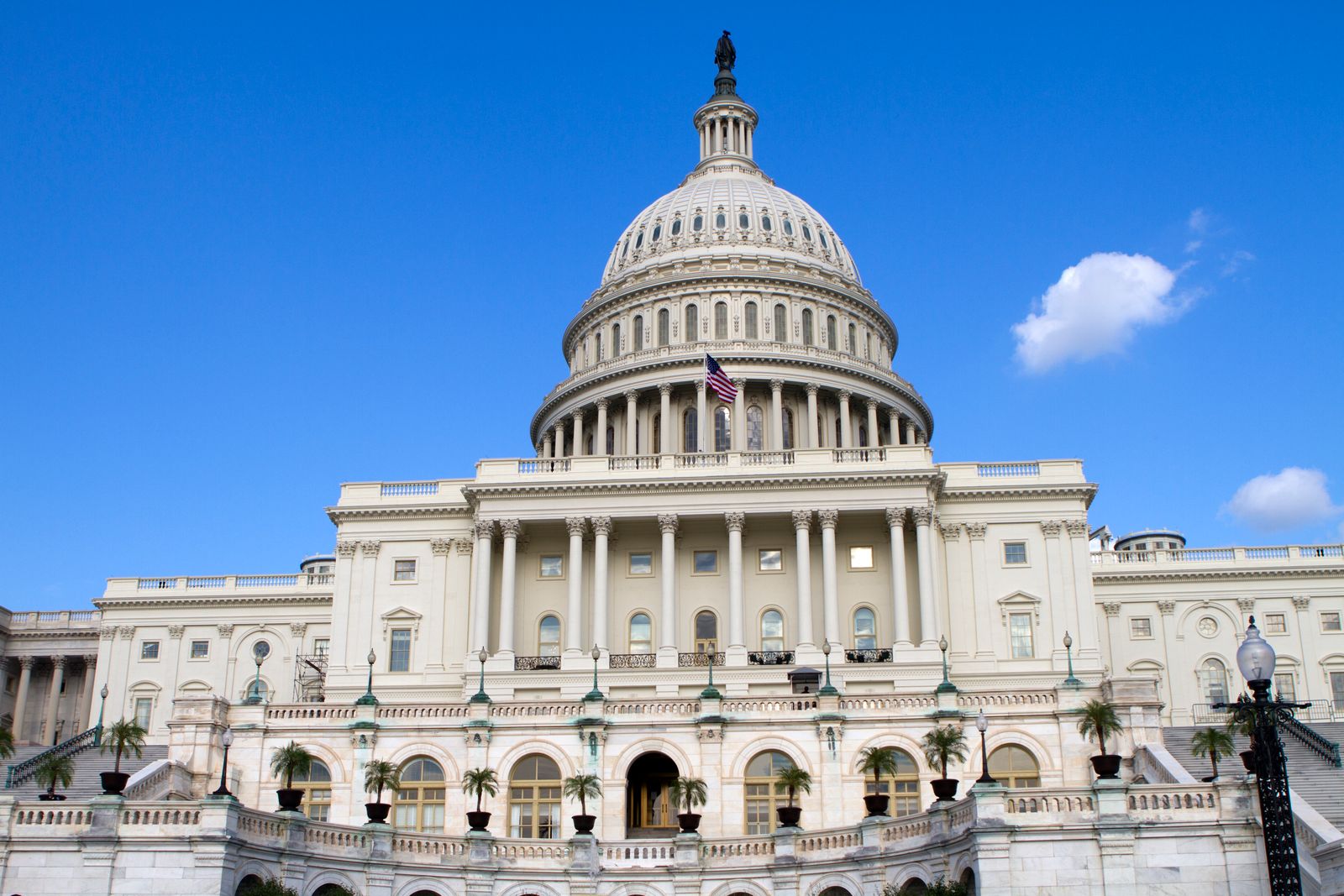 The United States Capitol in Washington, DC, under a clear blue sky - the House passed the bill on Monday and it now moves to the Senate.